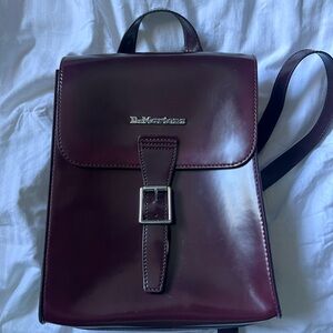 Dr. Martens Dark Red Leather Backpack